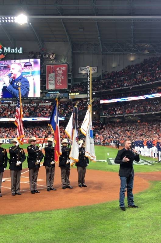 CODY JOHNSON PERFORMS NATIONAL ANTHEM AT GAME 7 OF WORLD SERIES