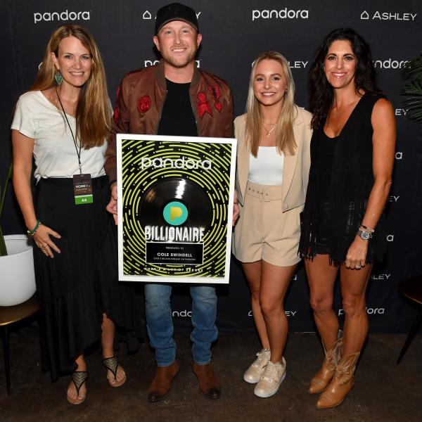 COLE SWINDELL HONORED WITH A BILLIONAIRE AWARD FROM PANDORA