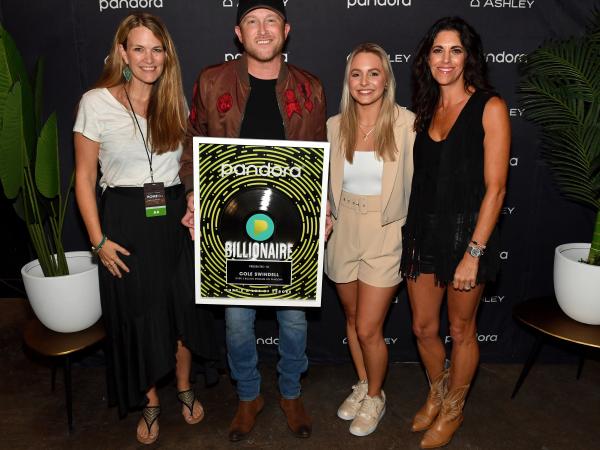 COLE SWINDELL HONORED WITH A BILLIONAIRE AWARD FROM PANDORA
